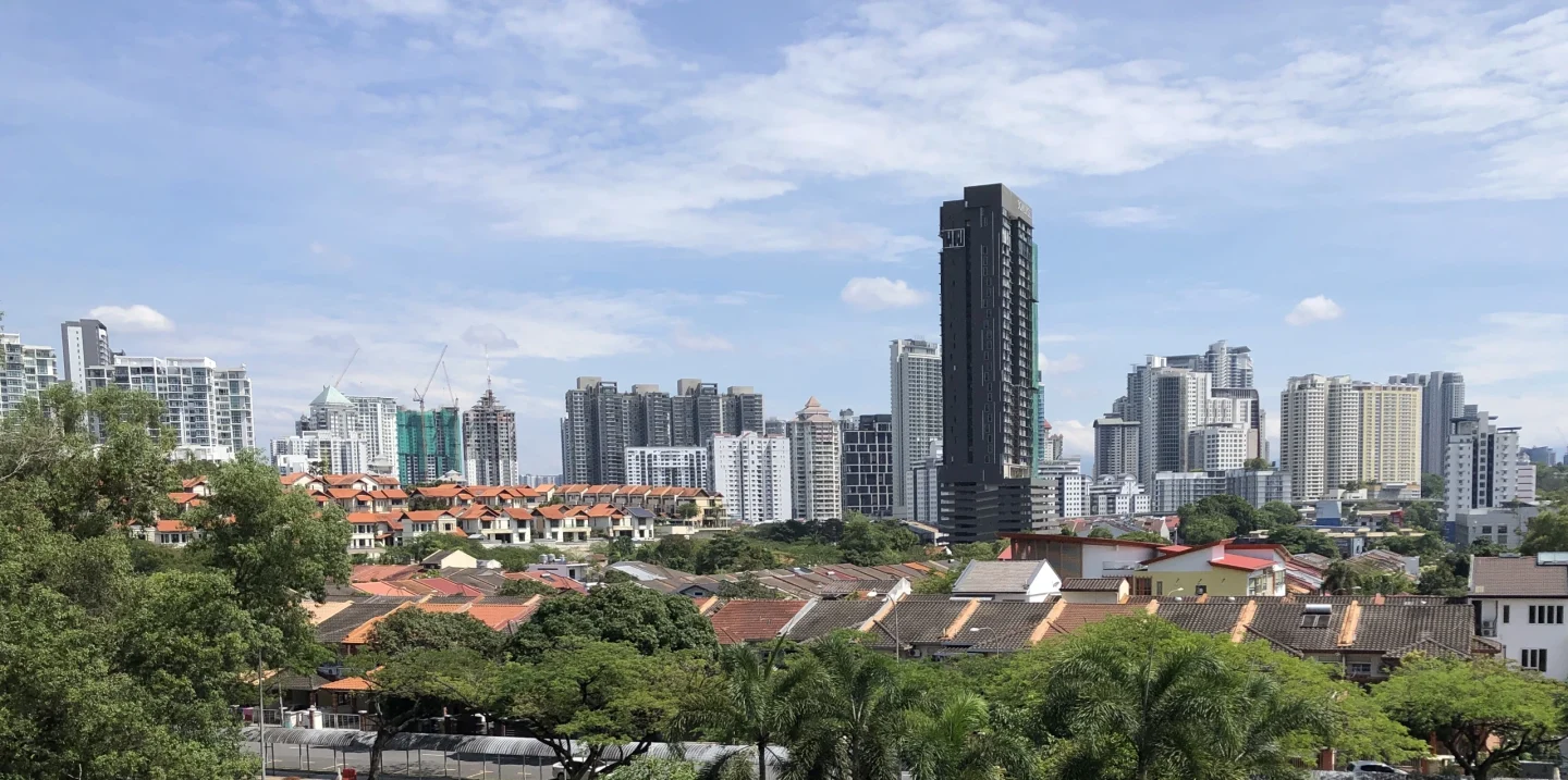 Greenery and residential buildings in Mont Kiara