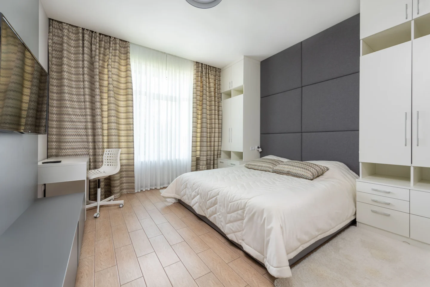 A tidy residential bedroom (illustrative)