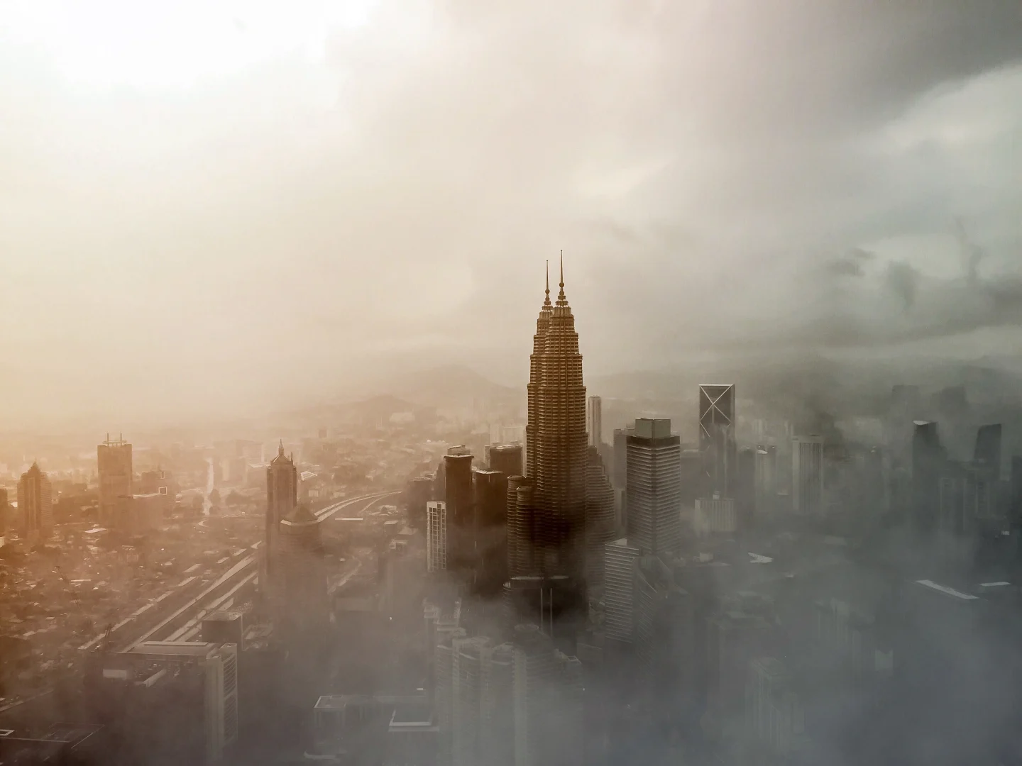 Kuala Lumpur skyline in morning light